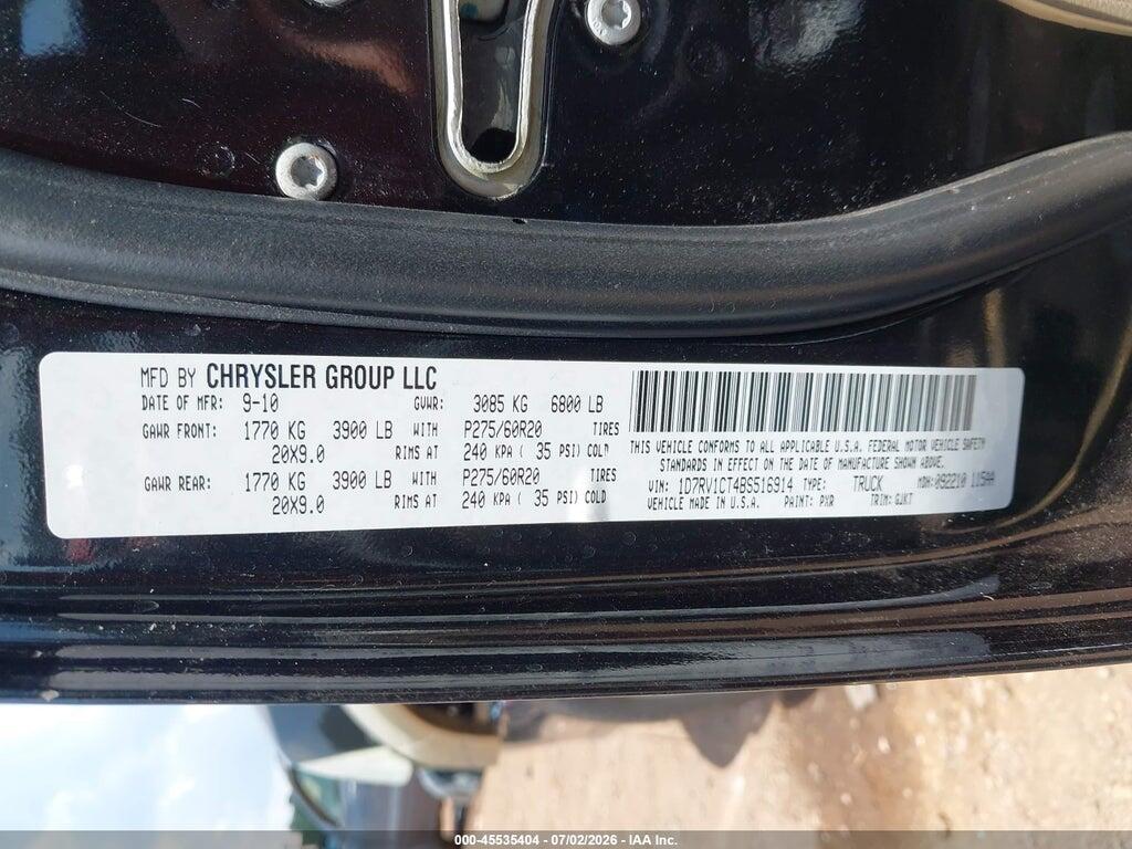 1D7RV1CT4BS516914 2011 RAM RAM 1500 photo no. 9