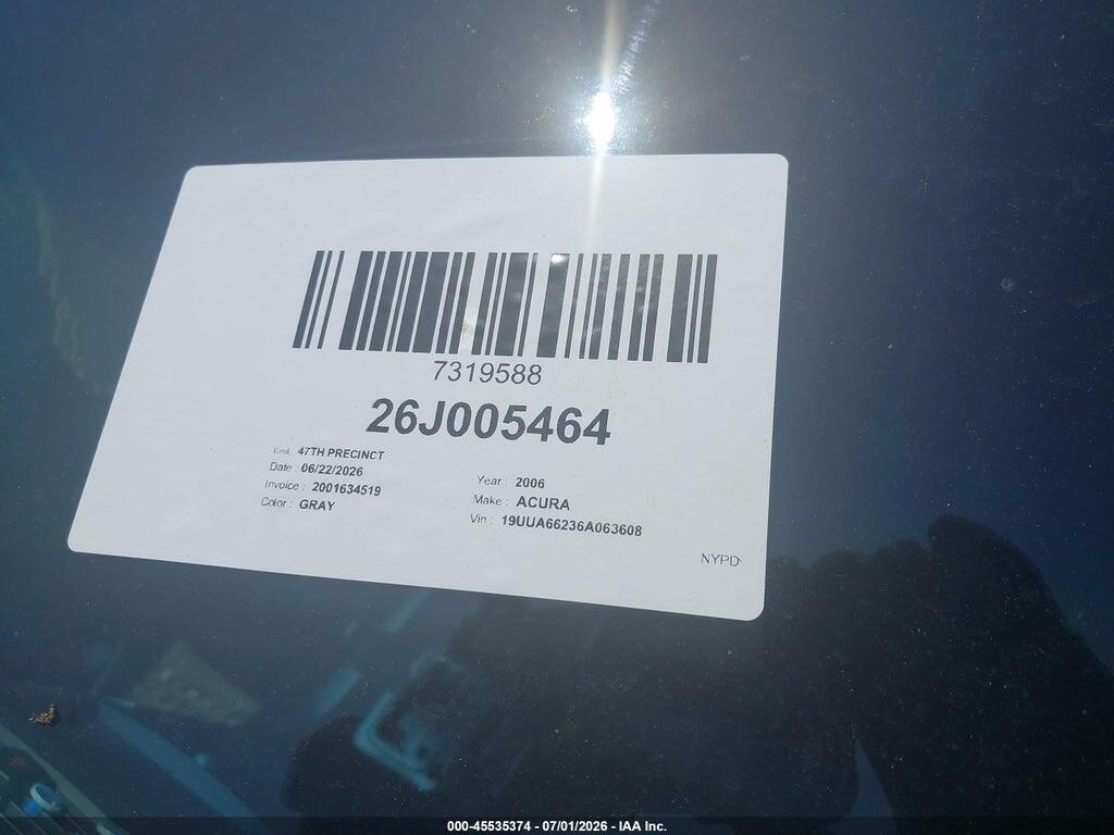 19UUA66236A063608 2006 ACURA TL photo no. 12