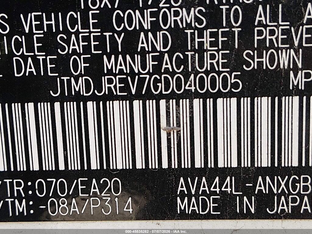 JTMDJREV7GD040005 2016 TOYOTA RAV4 HYBRID photo no. 9