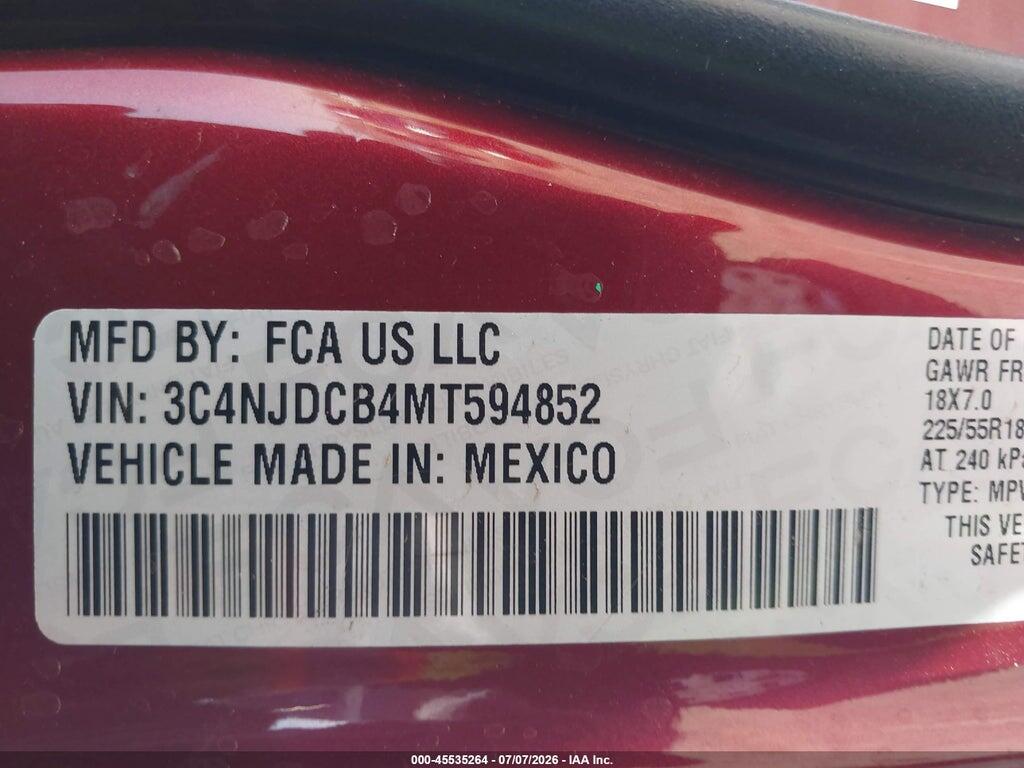 3C4NJDCB4MT594852 2021 JEEP COMPASS photo no. 9