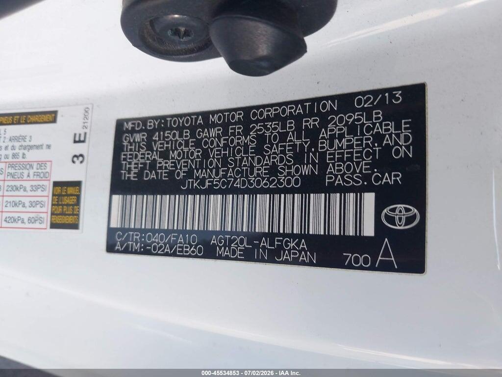 JTKJF5C74D3062300 2013 SCION TC photo no. 9