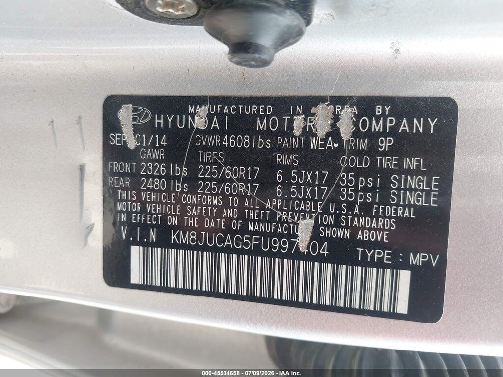 KM8JUCAG5FU997404 2015 HYUNDAI TUCSON photo no. 9