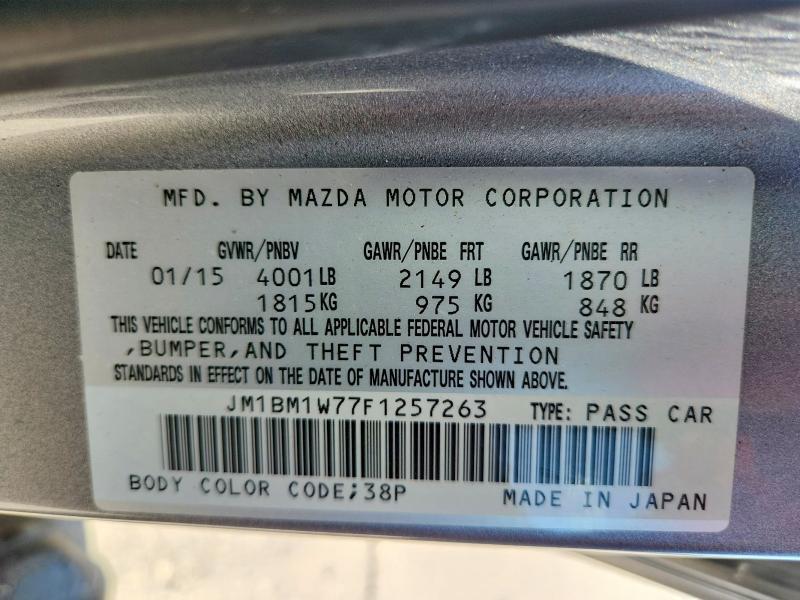 JM1BM1W77F1257263 2015 MAZDA 3 photo no. 12