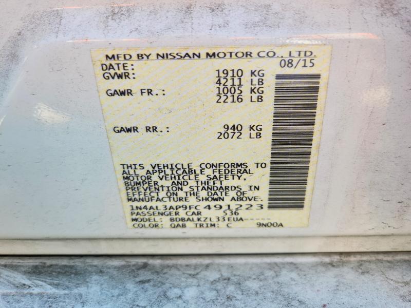 1N4AL3AP9FC491223 2015 NISSAN ALTIMA photo no. 12