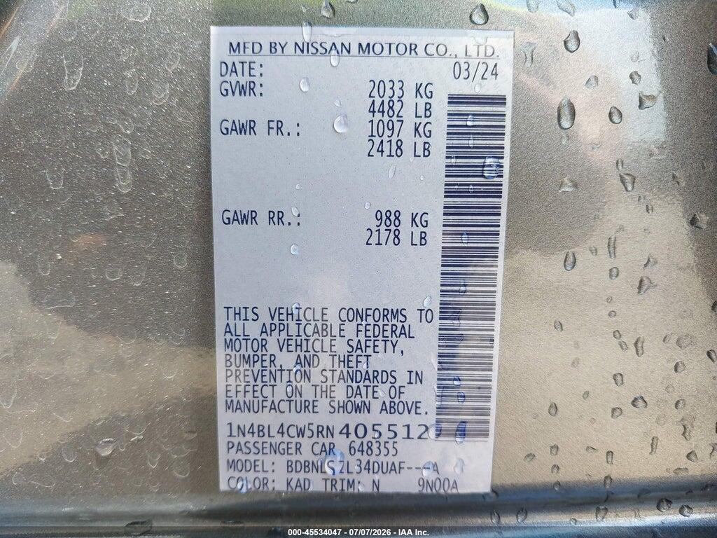 1N4BL4CW5RN405512 2024 NISSAN ALTIMA photo no. 9