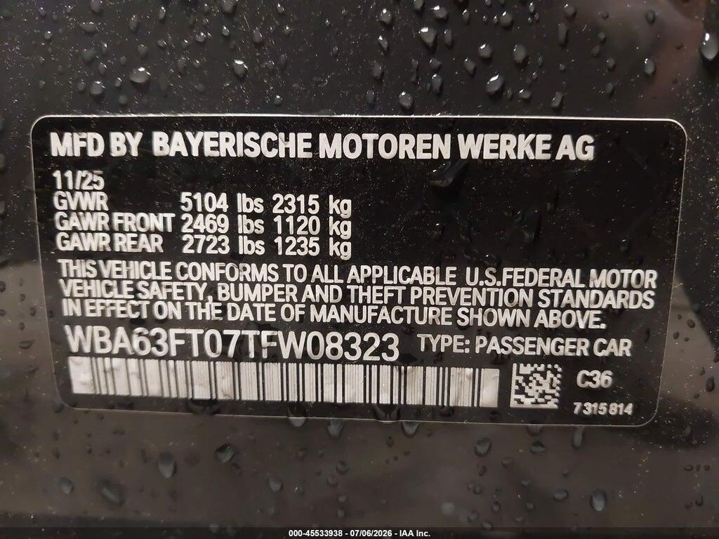 WBA63FT07TFW08323 2026 BMW M340I photo no. 9