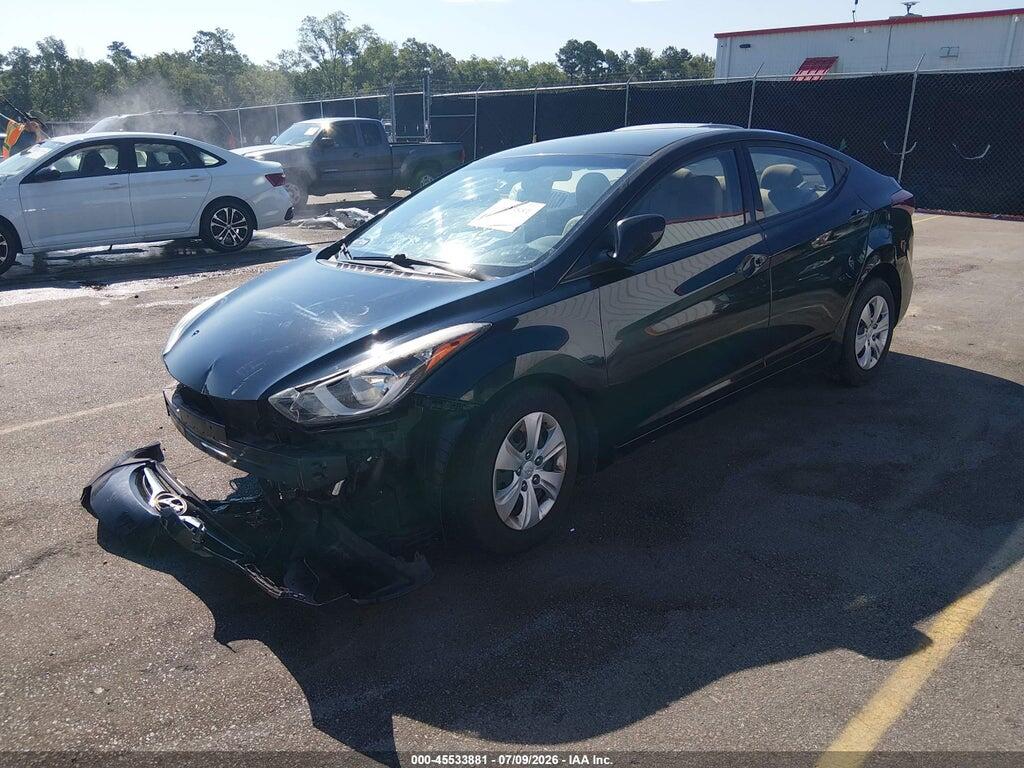 5NPDH4AE4GH745889 2016 HYUNDAI ELANTRA photo no. 2