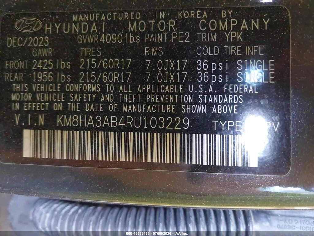 KM8HA3AB4RU103229 2024 HYUNDAI KONA photo no. 9