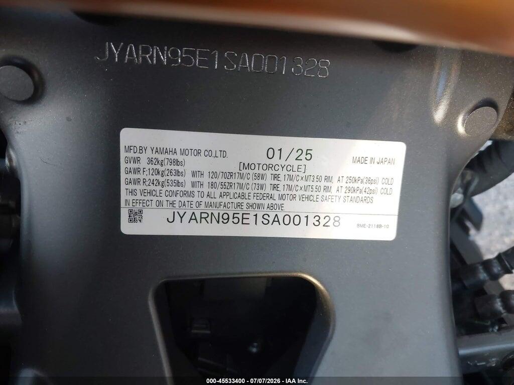 JYARN95E1SA001328 2025 YAMAHA MT09 photo no. 10