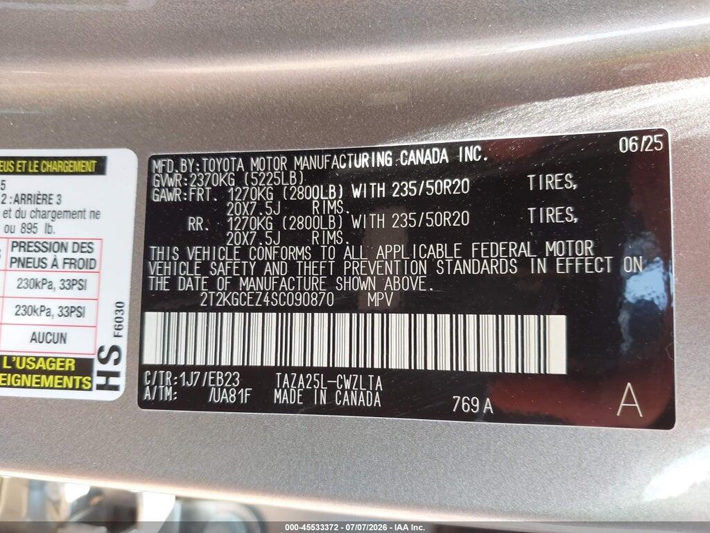 2T2KGCEZ4SC090870 2025 LEXUS NX 350 photo no. 9