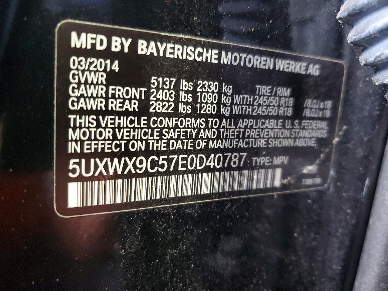 2014 BMW X3 XDRIVE28I — Фото 13 из 13