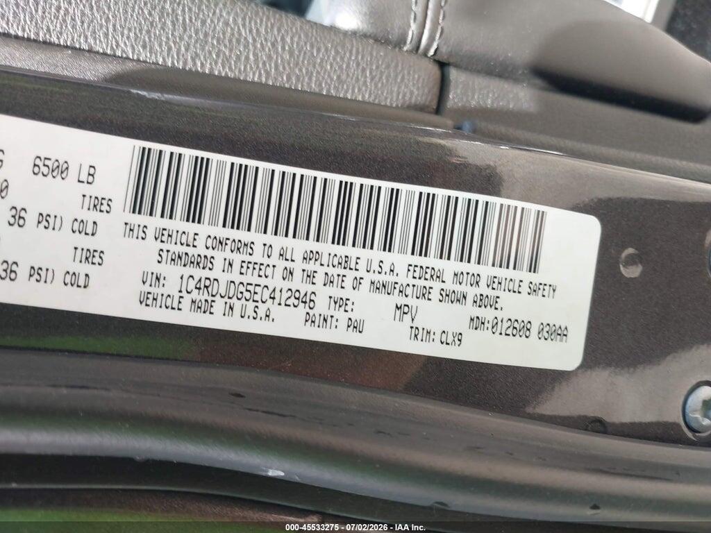 1C4RDJDG5EC412946 2014 DODGE DURANGO photo no. 9