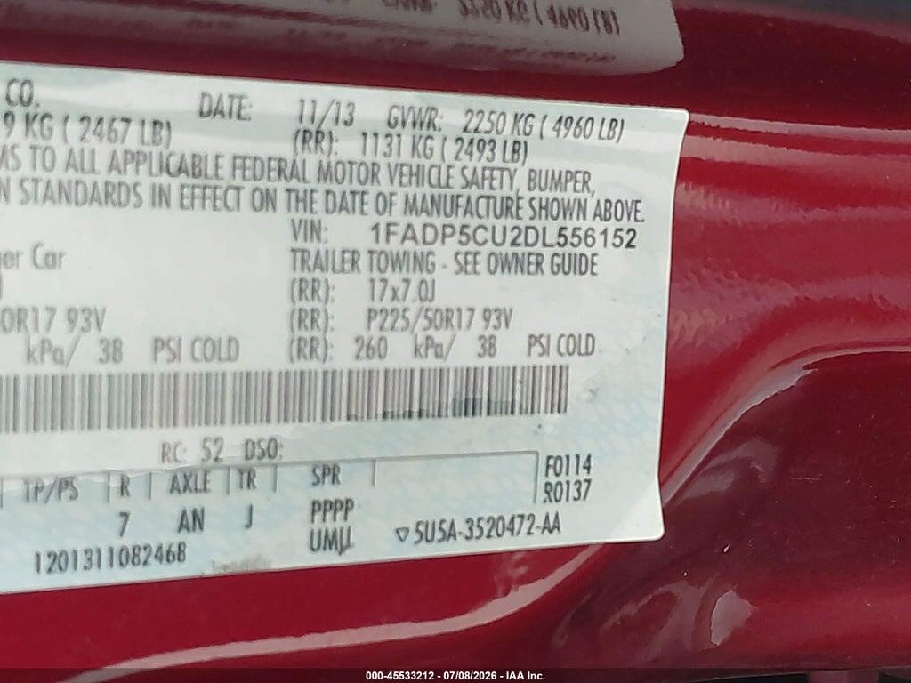 1FADP5CU2DL556152 2013 FORD C-MAX ENERGI photo no. 9
