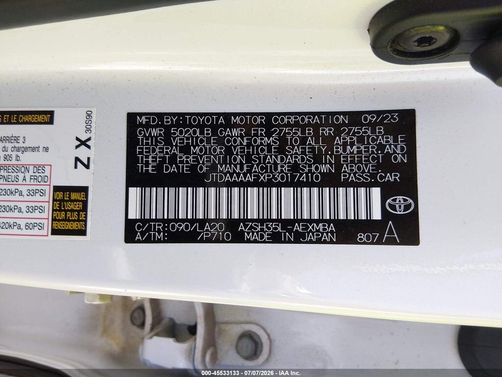 JTDAAAAFXP3017410 2023 TOYOTA CROWN photo no. 9