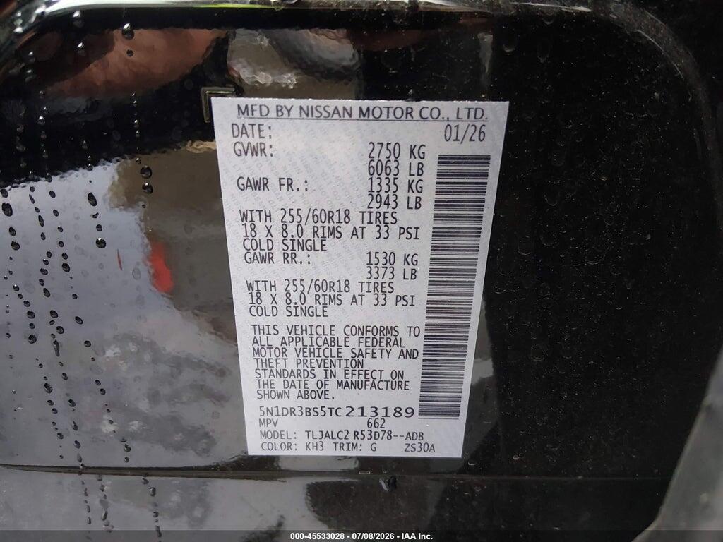 5N1DR3BS5TC213189 2026 NISSAN PATHFINDER photo no. 9