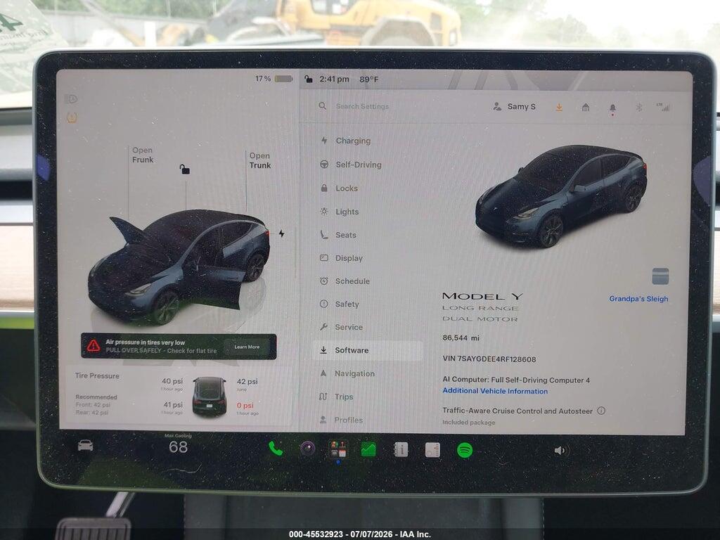 7SAYGDEE4RF128608 2024 TESLA MODEL Y photo no. 7