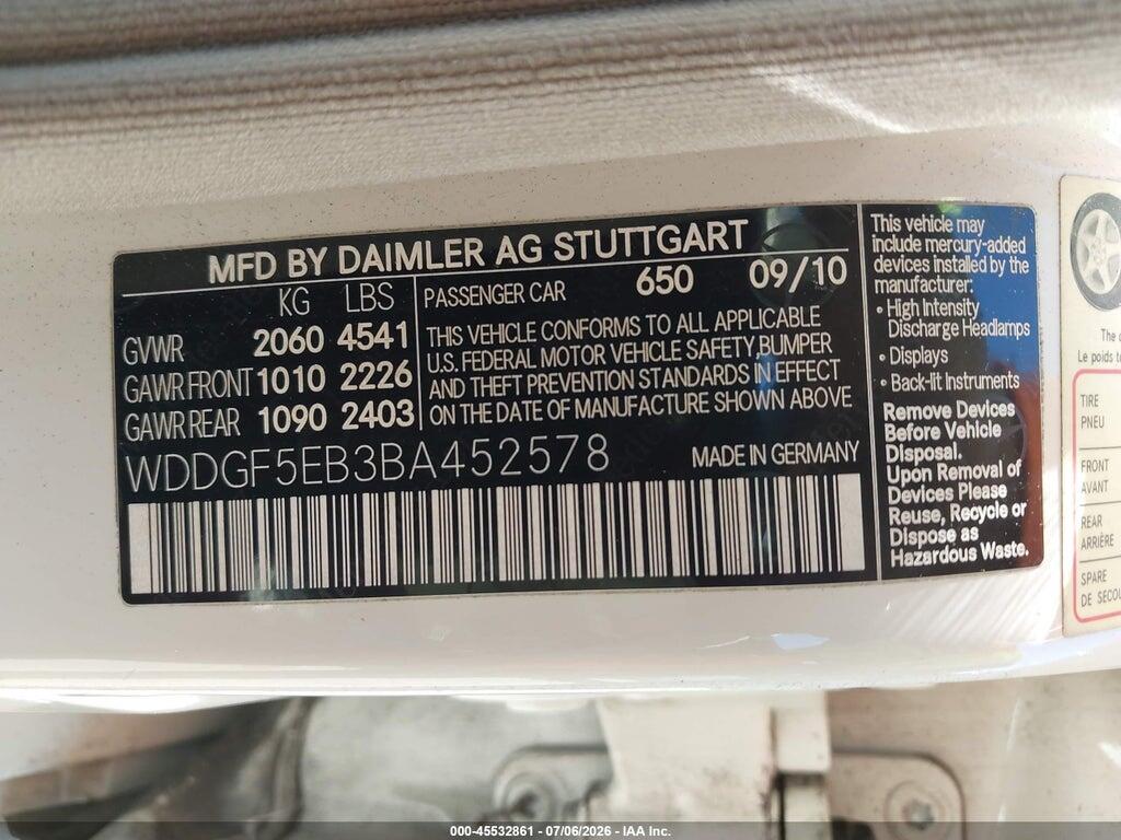 WDDGF5EB3BA452578 2011 MERCEDES-BENZ C 300 photo no. 9
