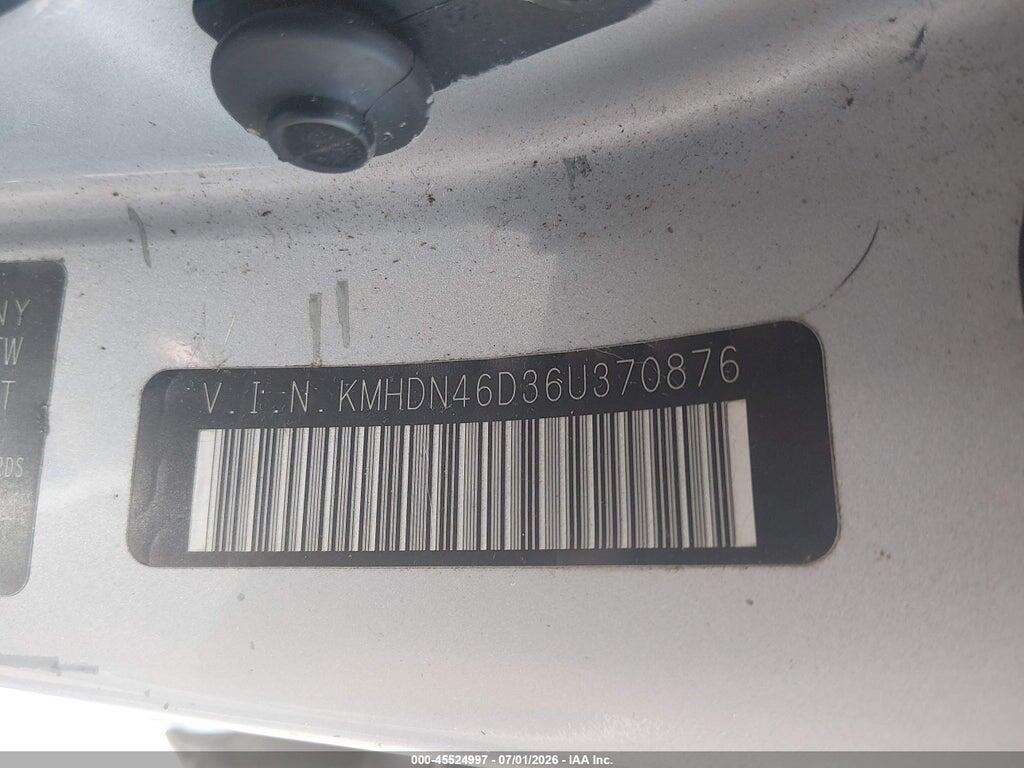 KMHDN46D36U370876 2006 HYUNDAI ELANTRA photo no. 9