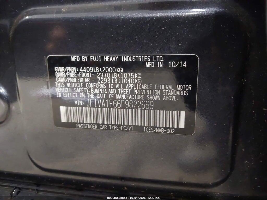 JF1VA1F66F9822669 2015 SUBARU WRX photo no. 9