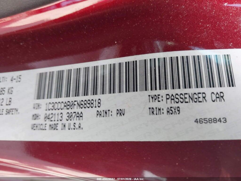 1C3CCCAB0FN689818 2015 CHRYSLER 200 photo no. 9