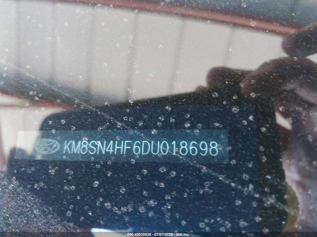 KM8SN4HF6DU018698 2013 HYUNDAI SANTA FE photo no. 9