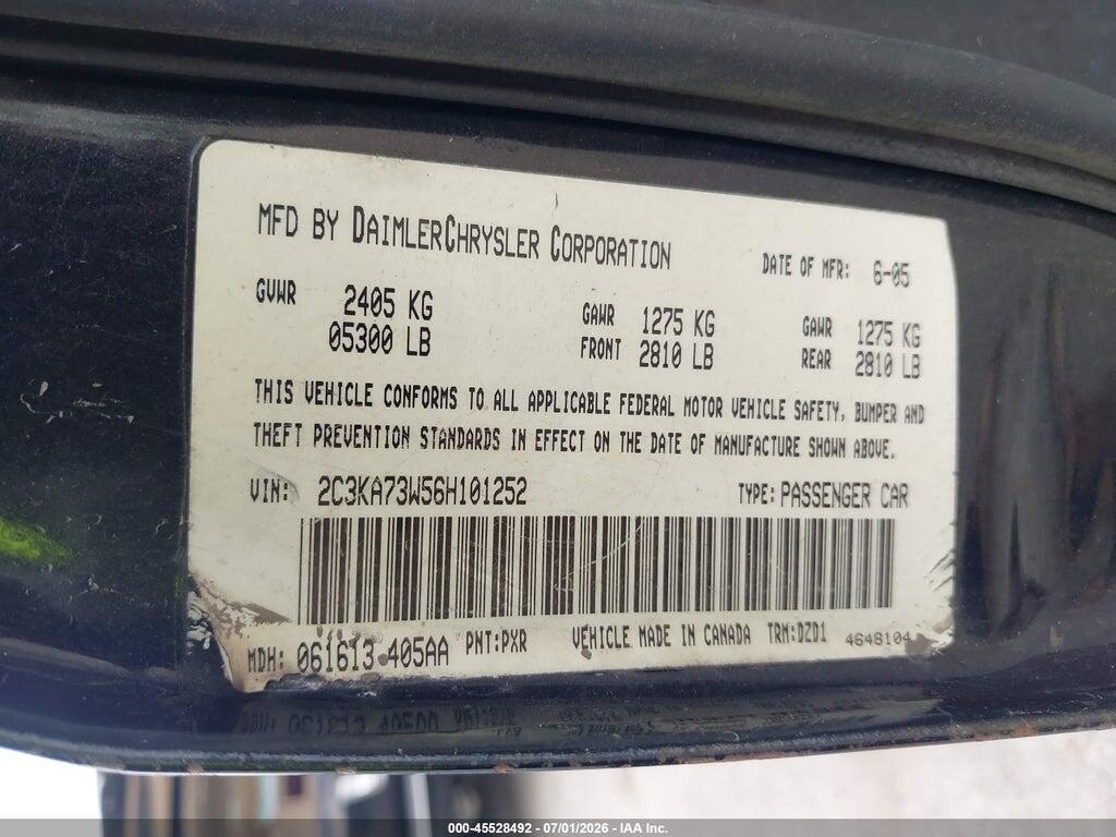 2C3KA73W56H101252 2006 CHRYSLER 300C photo no. 9