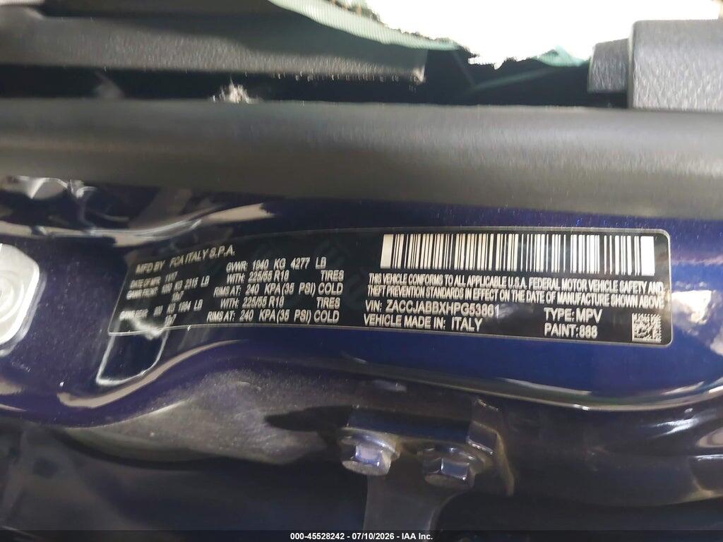 ZACCJABBXHPG53861 2017 JEEP RENEGADE photo no. 9