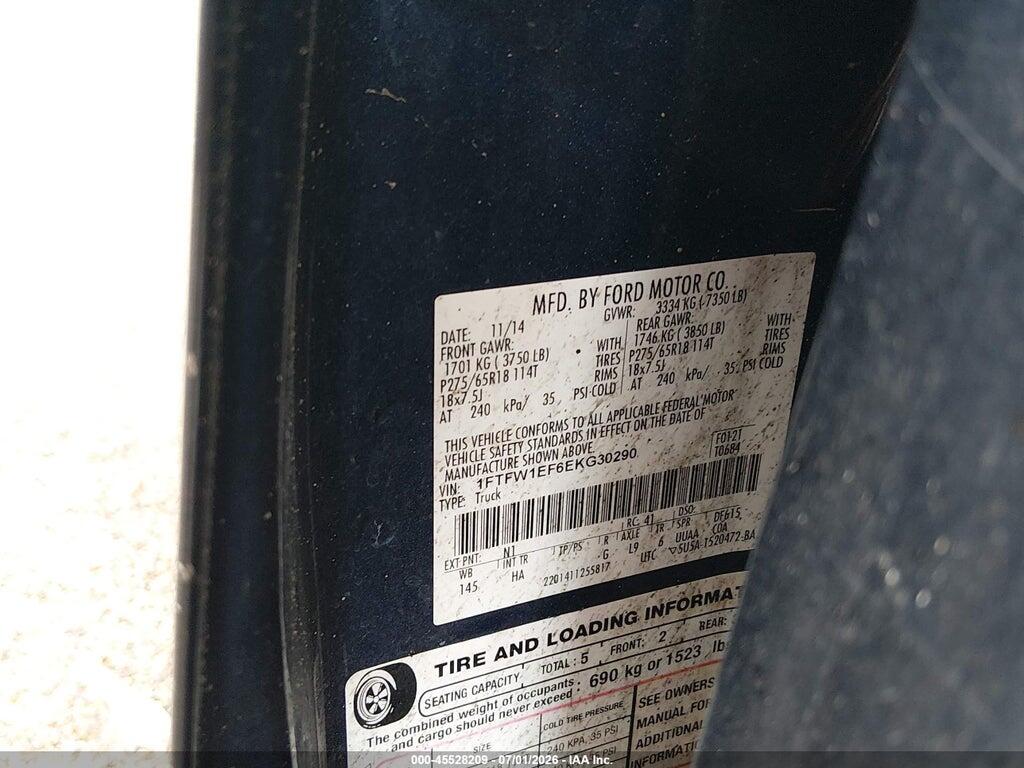 1FTFW1EF6EKG30290 2014 FORD F-150 photo no. 9