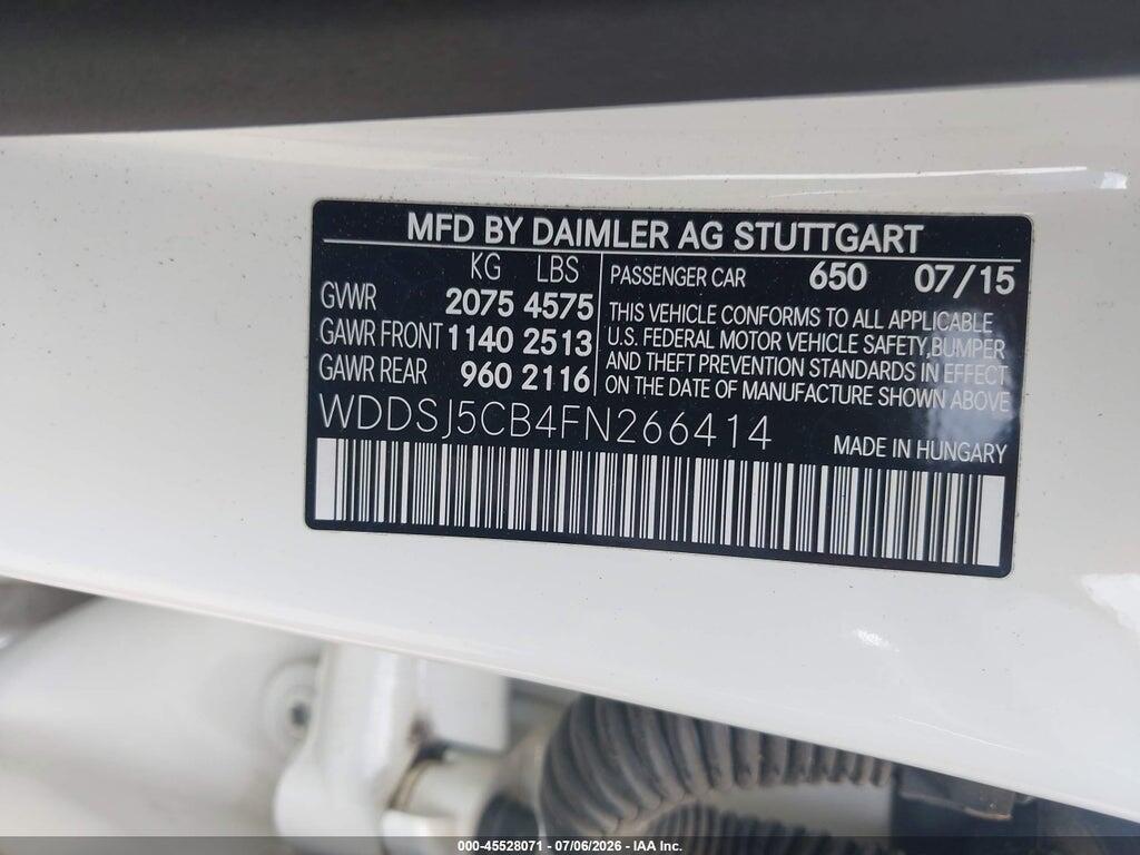 WDDSJ5CB4FN266414 2015 MERCEDES-BENZ CLA 45 AMG photo no. 9