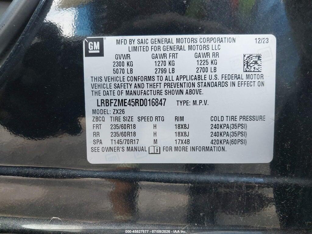 LRBFZME45RD016847 2024 BUICK ENVISION photo no. 9