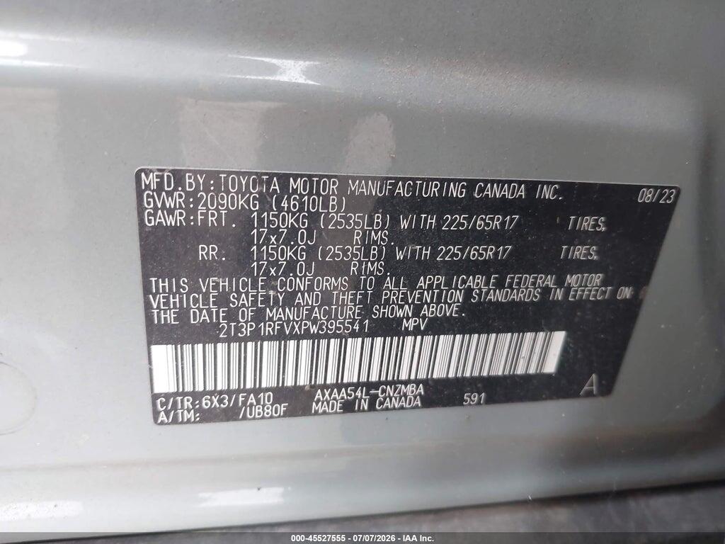 2T3P1RFVXPW395541 2023 TOYOTA RAV4 photo no. 9