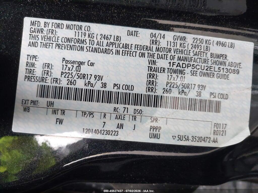 1FADP5CU2EL513089 2014 FORD C-MAX ENERGI photo no. 9
