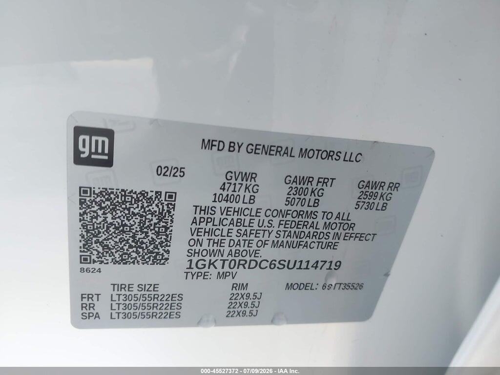 1GKT0RDC6SU114719 2025 GMC HUMMER EV SUV photo no. 9