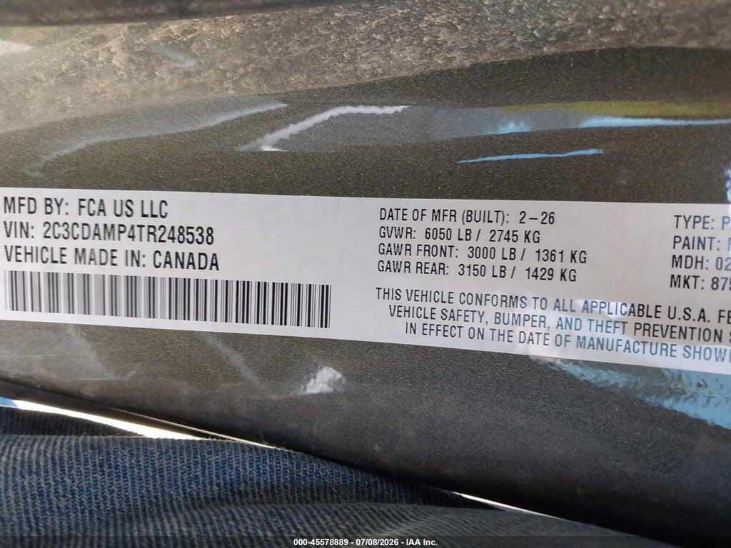 2C3CDAMP4TR248538 2026 DODGE CHARGER photo no. 9