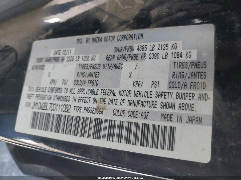 JM1CW2BL7C0111082 2012 MAZDA MAZDA5 photo no. 9