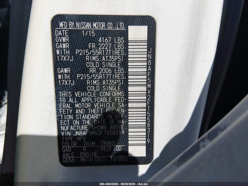 JN8AF5MV2FT558319 2015 NISSAN JUKE photo no. 9