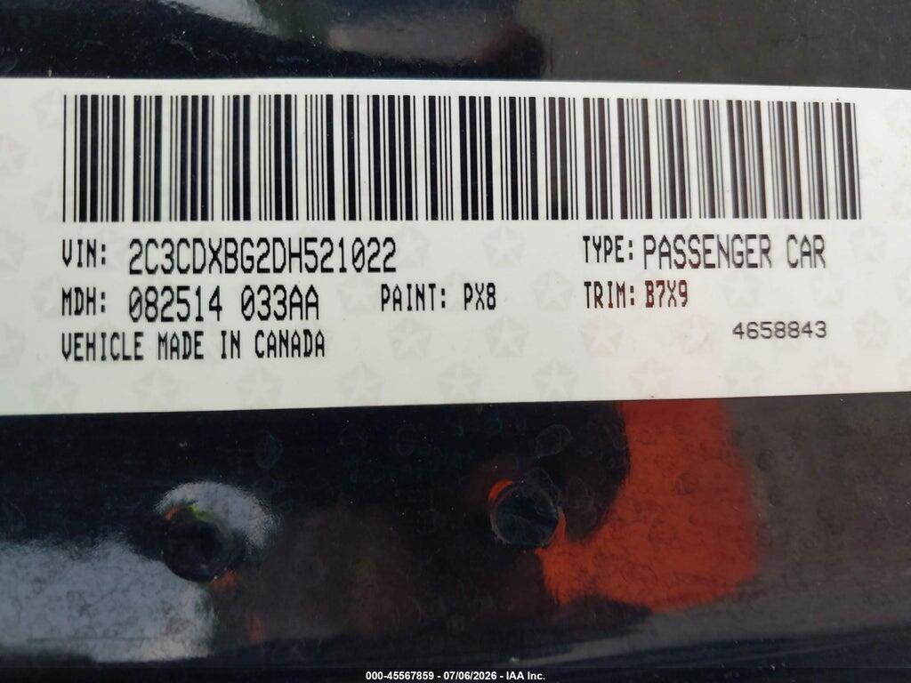 2C3CDXBG2DH521022 2013 DODGE CHARGER photo no. 9