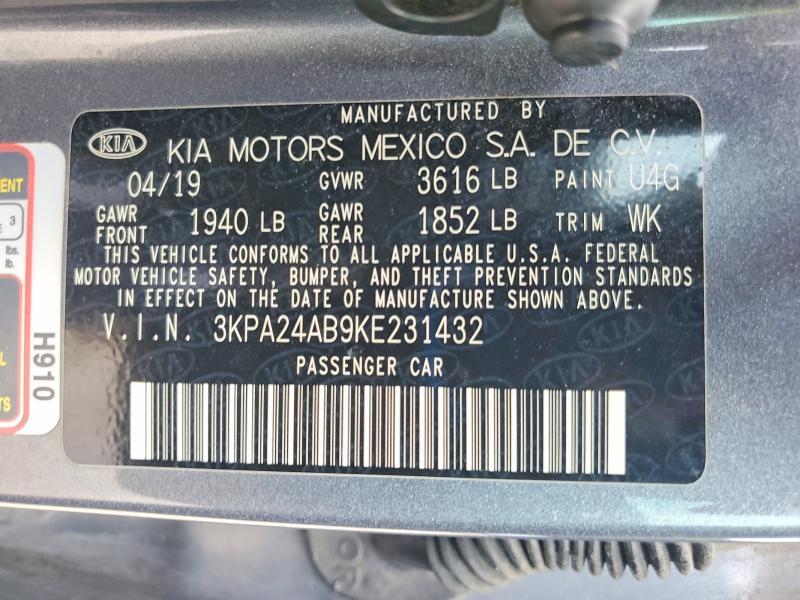 2019 KIA RIO S — Фото 12 из 12