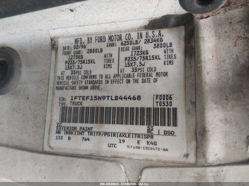 1FTEF15N9TLB44468 1996 FORD F150 photo no. 9