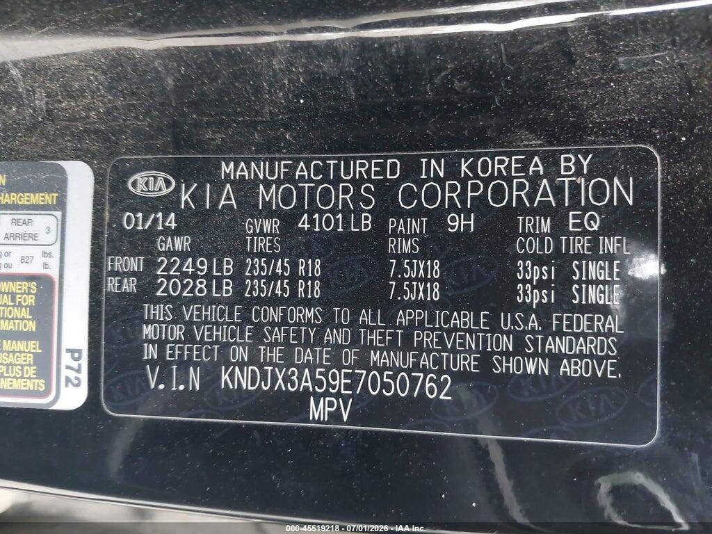 KNDJX3A59E7050762 2014 KIA SOUL photo no. 9