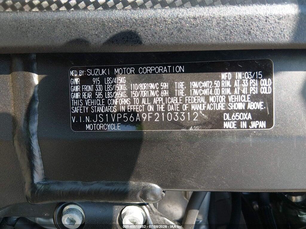 JS1VP56A9F2103312 2015 SUZUKI DL650 photo no. 10
