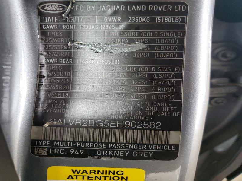 2014 LAND ROVER RANGE ROVER EVOQUE PURE PREMIUM — Фото 12 из 12