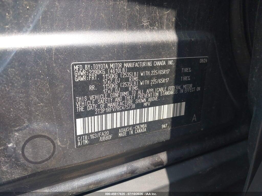 2T3P1RFV7RC475738 2024 TOYOTA RAV4 photo no. 9