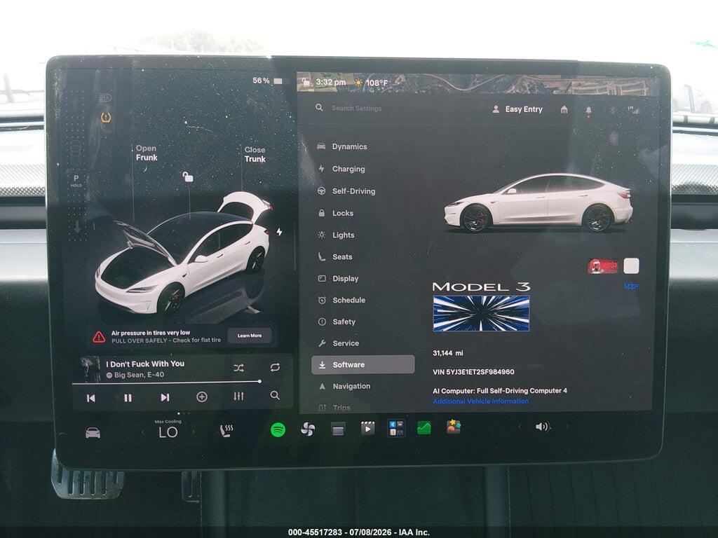 5YJ3E1ET2SF984960 2025 TESLA MODEL 3 photo no. 7