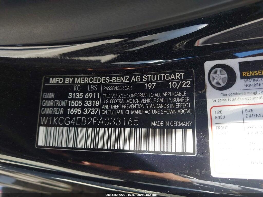 W1KCG4EB2PA033165 2023 MERCEDES-BENZ EQS 580 photo no. 9