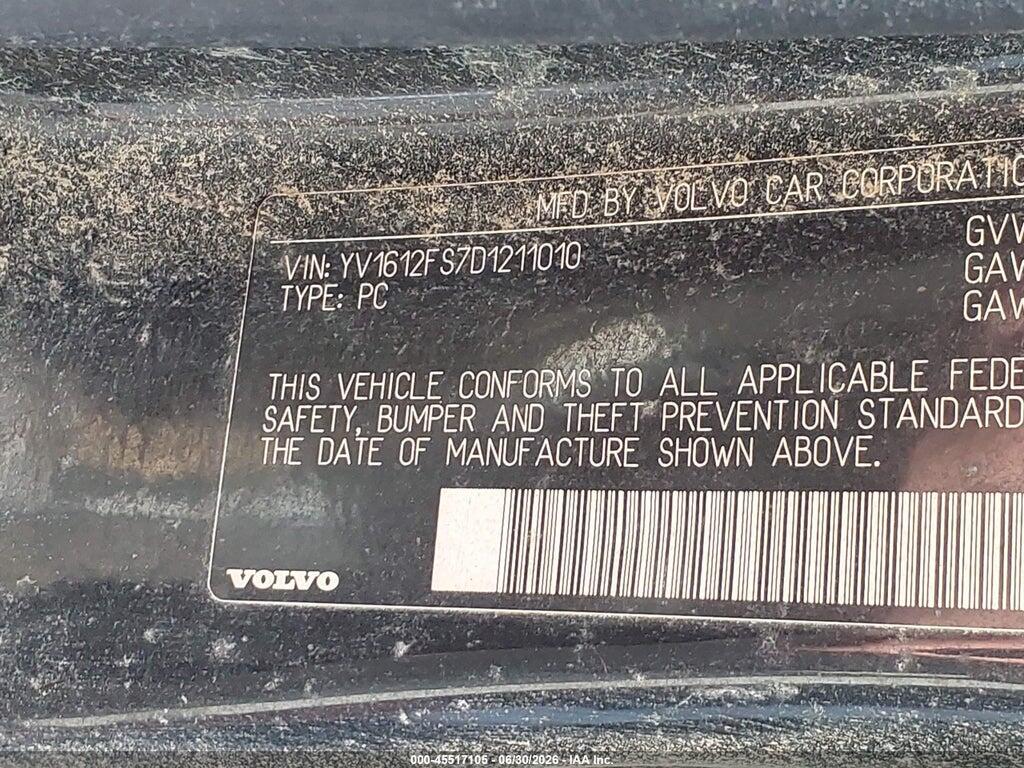 YV1612FS7D1211010 2013 VOLVO S60 photo no. 9