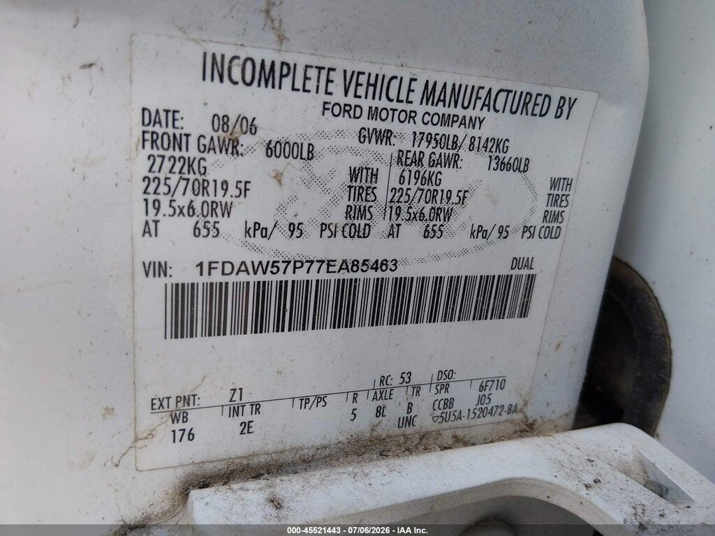 1FDAW57P77EA85463 2007 FORD F-550 CHASSIS photo no. 8
