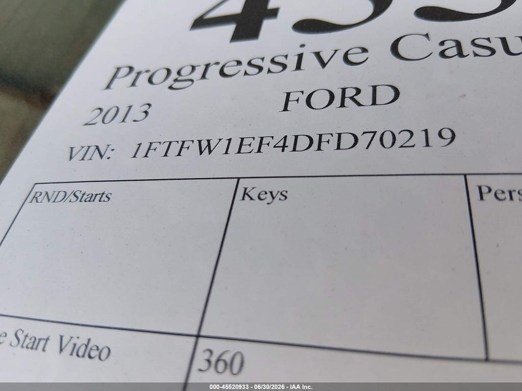 1FTFW1EF4DFD70219 2013 FORD F-150 photo no. 9