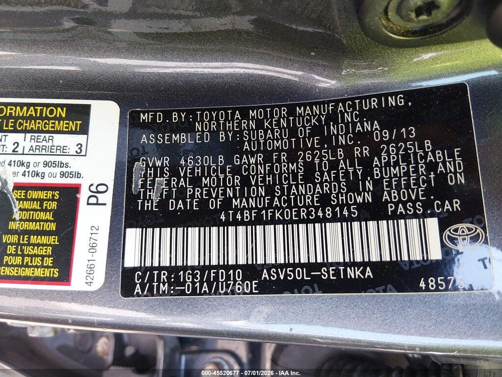4T4BF1FK0ER348145 2014 TOYOTA CAMRY photo no. 9
