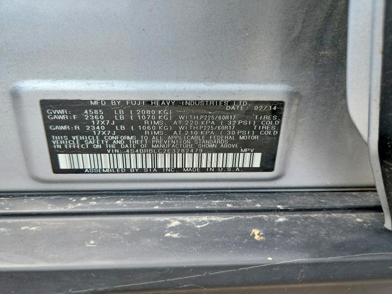 2014 SUBARU OUTBACK 2.5I LIMITED — Фото 14 из 14